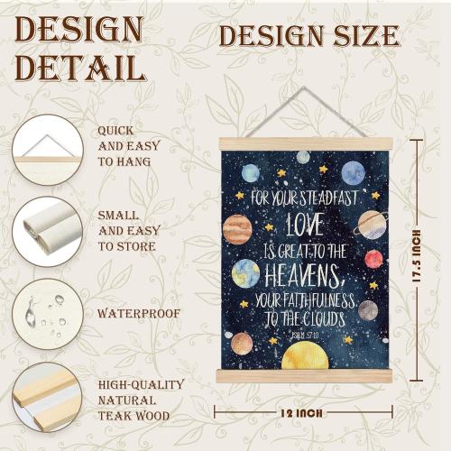 URLLUAE Solar System Poster Hanger Frame, Space Nursery Wall Art Decor,Solar System for Kids,Outer Space Room Decor for Boys Room,16x24 Inches Set of 2