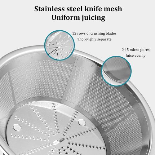 Quick Juicer Machine,Industrial Juicer Machines,Stainless Steel Juicer,Centrifugal Juicer Extractor,Juice Residue Separation, 5-Speed Adjustment,for Beverage Shops Kitchens