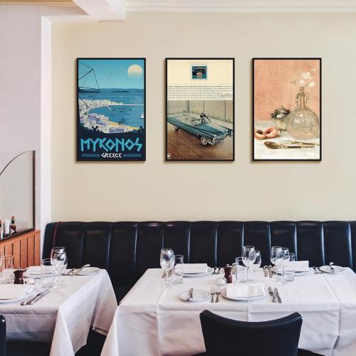 upsimples 16x24 Picture Frame Black 3 Pack, Scratch-Proof Poster Frames 16 x 24 for Photo Gallery - Slide-In Strips, Horizontal or Vertical Wall Mounting