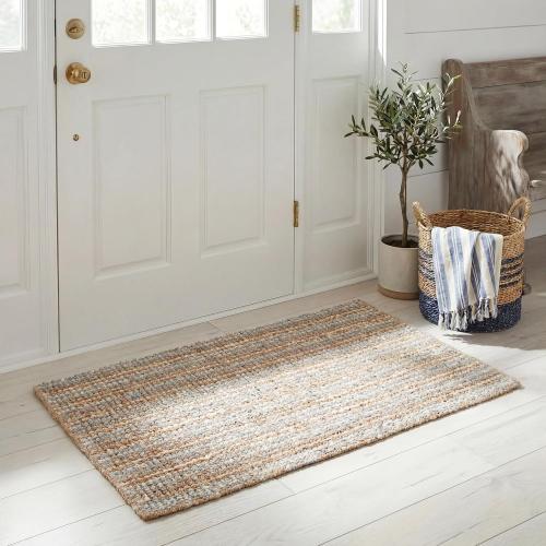 SAFAVIEH Area Rug 2x3 - Natural Fiber Collection - Grey & Natural Brown, Handmade Jute, Farmhouse Style, Chunky Textured Thick Pile (NF447K)