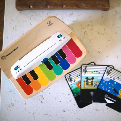 Baby Einstein and Hape Magic Touch Wooden Toy Piano, Montessori Musical Learning Toy for Babies and Toddlers 6mo