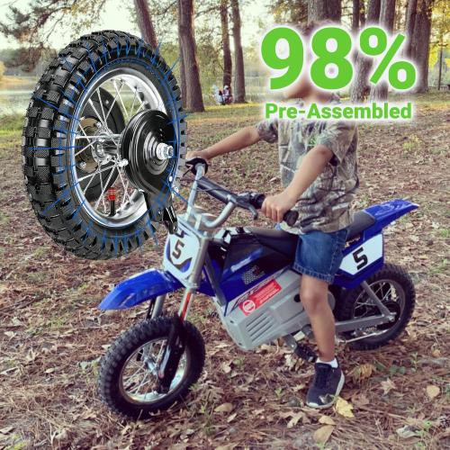 12-1/2 x 2.75 12.5x2.75 Rear Wheel Assembly Replacement for Razor MX350 MX400 Dirt Rocket with Knobby Street Tire Inner Tube Rim 25H 132 Link Chain Tensioner Freewheel Sprocket Dirt Bike Parts