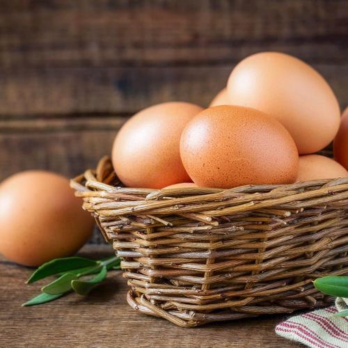 YunKo 6PCS Wooden Easter Eggs Fake Egg Chicken Coop Accessories Easter Eggs for Craft Nest Egg Brown for Laying Chickens