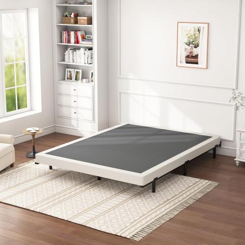 Size king 8 Color Black King Box Spring 8 Inch - Heavy Duty Box Spring Mattress Foundation Metal Bed Base with Fabric Cover, Noise Free Easy Assembly Non Slip 3000lbs Max
