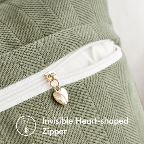 MIULEE Pack of 2 Sage Green Decorative Pillow Covers 16x16 Inch Soft Chenille Luxurious Couch Throw Pillows Farmhouse Cushion Covers with Elegant Design for Sofa Bedroom Living Room Spring Home Decor