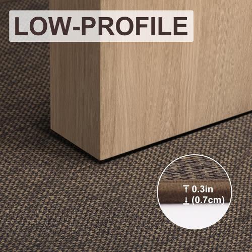 LEKEEPGO Door Mat 17x29, Non Slip Door Mat Indoor Entrance, Rubber Backing Indoor Door mats Washable Absorbent Low-Profile Doormat Front Entryway Entry Resist Dirt Inside Door Mats, Brown