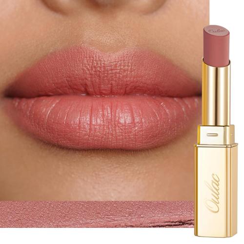 Oulac Pink Nude Matte Lipsticks for Women, Silky Velvet Matte Lipstick, Soft Smooth Texture, High Impact Lip Color, Not Dry Lightweight Formula Infused with Vitamin E, Vegan&Cruelty Free RM02
