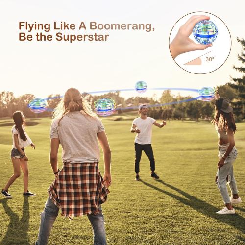 Flying Orb Ball 2025 Boomerang Hover Ball Galatic Fidget Spinner Mini Drone Cool Toys Birthday Gift Ideas for 6 7 8 9 10  Year Old Boys Girls Teens Indoor Outdoor(Blue) (Blue)