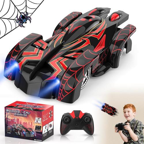 Wall Climbing Remote Control Car with Headlight | 360° Rotating RC Stunt Car, Rechargeable RC Cars Toys for 3 4 5 6 7 8-12 Year Old Boys Girls Kids