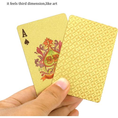 EAY Gold Waterproof Playing Cards - Poker Deck for Parties and Games