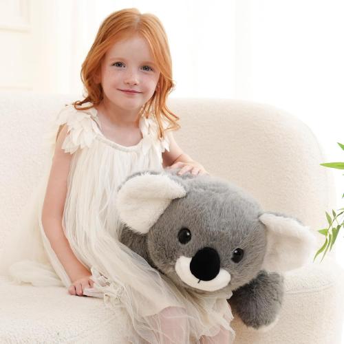 Weighted Stuffed Animals, Giant Koala Stuffed Animal, Weighted Koala Plush, Toy Gifts for Kids & Adults, Gray, 4.5 lbs, 25 Inch