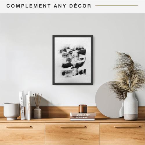 MCS Canvas Float Frames 16x20 Canvas Black Finish Frame, Vertical & Horizontal Wall Hanging Large Frame for Canvas Paintings (1-Pack)