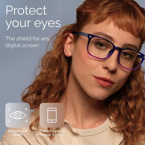 livho Blue Light Blocking Glasses, Computer Reading/Gaming/TV/Phones Glasses for Women Men,Anti Eyestrain & UV Glare