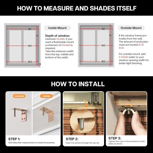LazBlinds Cordless Blackout Bamboo Roman Shades, Room Darkening Blinds for Interior Windows, Thermal Insulated Roll Up Bamboo Blinds for Home & Patio, 20 W x 64 H, Penang Teak