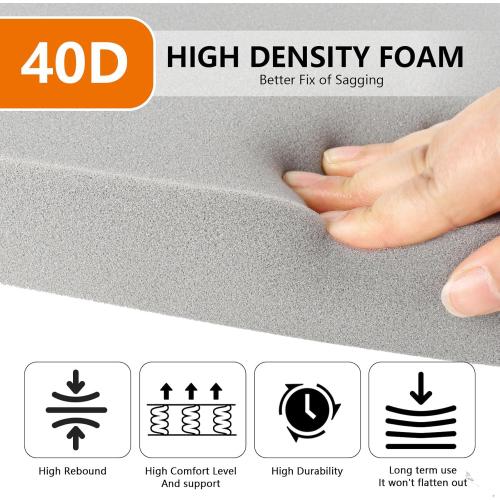 60x24x2 Grey 40D High Density Sagging Mattress Support Under Mattress Support Pad to Fix Sinking Beds Foam Insert Pad for Sagging Bed Repair and Boards Hardener Foam Cushion for Firming Pad 60x24x2 (Grey)
