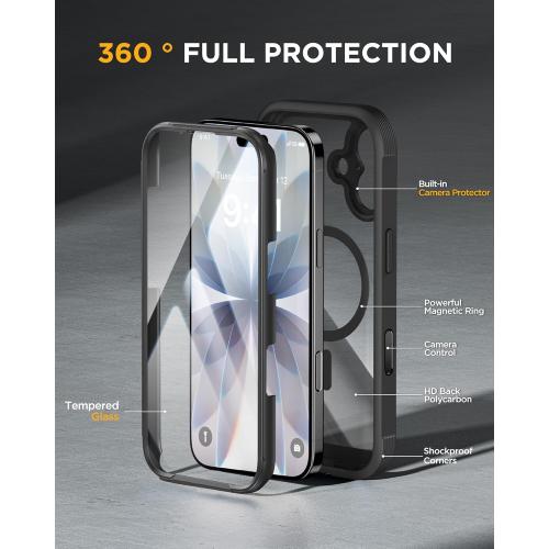 Miracase for iPhone 17 Case 6.3'', Full-Body Bumper Military Drop Protection Outdoor Phone Case