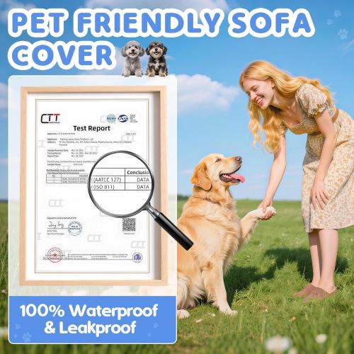 Loiion 100% Double-Sided Waterproof Dog Sofa Cover - Anti-Slip, Leakproof Couch Cover, Pet-Friendly Couch Protectors for Puppy, Large Dog, Kids and Pets 150X91