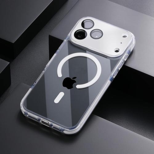 Misscase for iPhone 17 Pro Max Magnetic Case,[Military Drop Protection] Clear Hard Plastics Cover, Camera Lens Protector,Compatible with MagSafe,Anti Yellowing Full Protection Cases-White