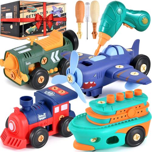 Take-Apart Electric Building Toys Car, Toddler & Kids Tool Set with Motor & Electric Drill, STEM Educational Construction Toy for Ages 3 , Enhances Hands-On Skills for Preschool & Kindergarten Boys