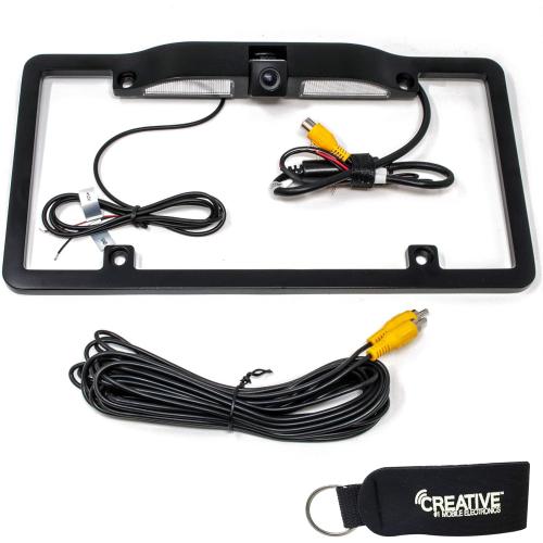 Alpine KTX-C10LP License Plate Camera Mount   Alpine PCAM Rear View Camera Bundle