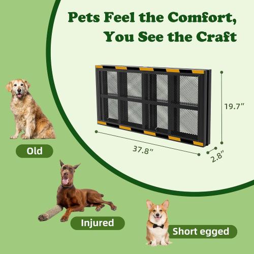 Dog Ramp for Car, Extra Wide 20”x75” Long, Folding Outdoor Pet Ramp for Large Dogs Non-Slip Dog Car Ramp for Truck, SUV, RV