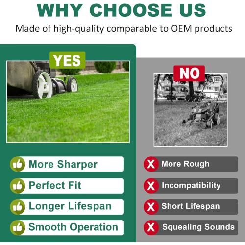 01004719 01004719P 01001805 01003280 01003805 01004719-0637 High Lift Mower Blades for 60 inch Mower Deck Compatible with A riens Cub Ca det Z-Force MTD LT1000 SLT1500 GT1500 (3pack)