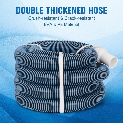 Pool Vacuum Hose With Swivel Cuff 1-1/2 Diameter 18 FT Flexible Heavy Duty Pool Vacuum Cleaning Hose Perfect for Above&In Ground Swimming Pool