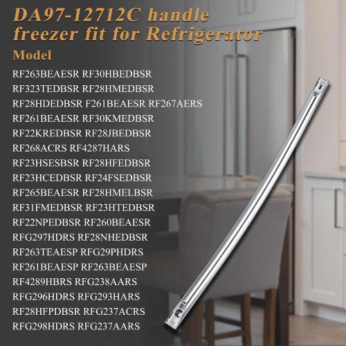 DA97-12712C Freezer Door Handle for Samsung Refrigerator Handle | Premium Quality Silver Freezer Handle Replaces PS4176693 AP5620417 DA97-11515C