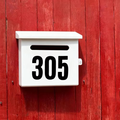 5 Inch Vinyl Number Stickers,Self-Adhesive Large Sticker - 8 Sheets Black