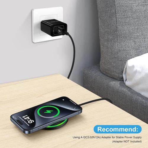 Pixel 9 Pro 9A Wireless Fast Charging Pad for Google Pixel 10 9 Pro XL Fold 8 8A 7 7A 6 5,2Pack 15W Samsung S25 Wireless Charger Android Phone Station for Galaxy S25 S24 S23 S22 S21 S20 Ultra