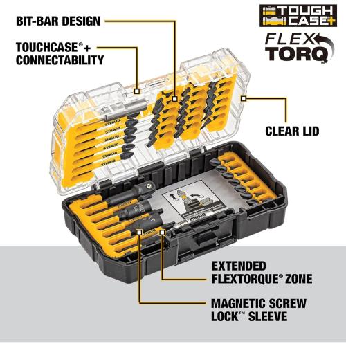 DEWALT Screwdriver Bit Set, 40 Pcs. Impact Ready, FlexTorq Impact Driver Bit Set with Storage Case (DWA2T40IR)