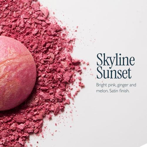 LAURA GELLER NEW YORK Baked Blush-n-Brighten for Mature Skin - 00 Skyline Sunset - Powder Blush Won't Settle into Fine Lines - Buildable Natural Finish – Longlasting Formula - Made in Italy​