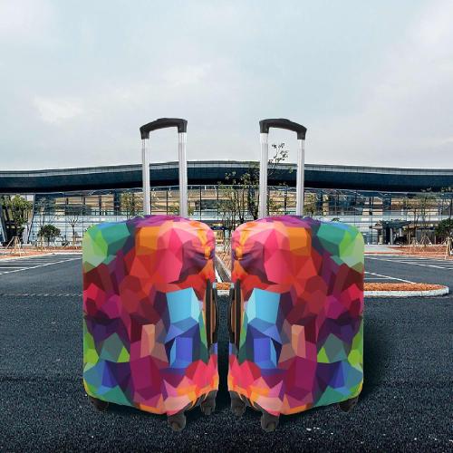 Explore Land Travel Luggage Cover Suitcase Protector Fits 27-30 Inch Case (Geometry, L)