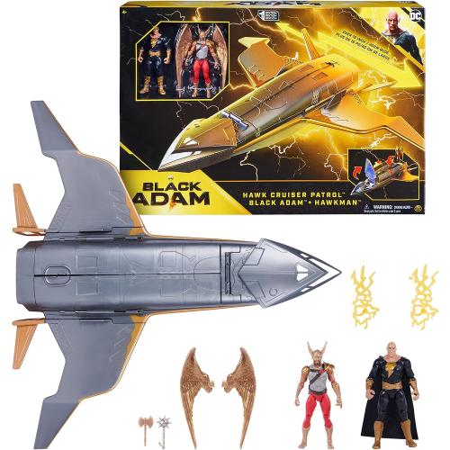 DC Comics, Hawk Cruiser Patrol, , Over 16-inch Wide, First Edition, Super Hero Kids Toys for Boys and Girls Aged 4 and Up