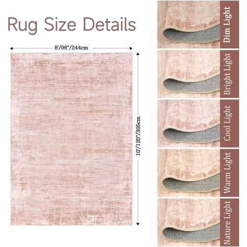zesthome 8x10 Area Rugs for Living Room, Non-Slip Backing Washable Rug, Modern Abstract Area Rug, Stain Resistant Rugs for Bedroom, Ultra-Thin Large Area Rugs, Area Rug 8x10