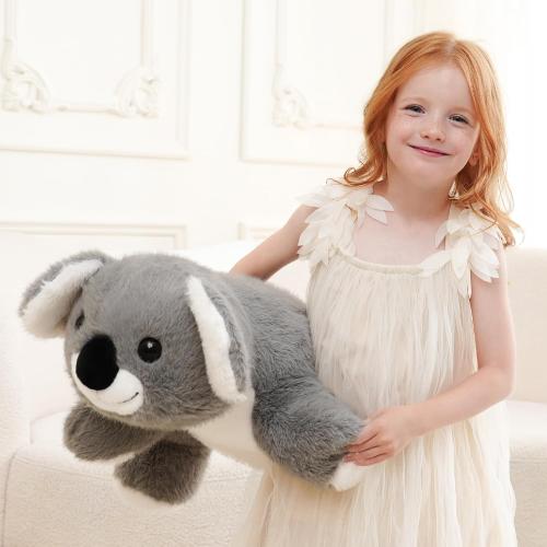 Weighted Stuffed Animals, Giant Koala Stuffed Animal, Weighted Koala Plush, Toy Gifts for Kids & Adults, Gray, 4.5 lbs, 25 Inch