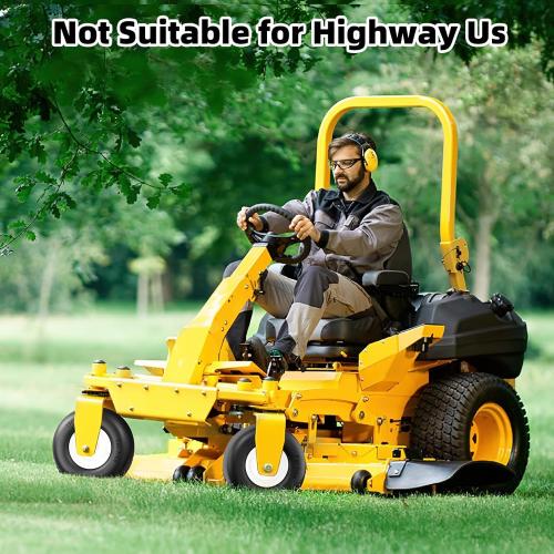 13x5.00-6 Flat Free Lawn Mower Tire, 13x5-6 Zero Turn Mower Front Tires, 13x5x6 Solid Mower Wheel for Residential and Commercial, 3/4 and Extra 5/8 Bearing, 3.25-5.9 Center Hub, 2Pack White