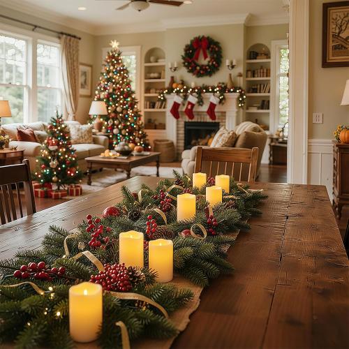 Homemory Outdoor Waterproof Flameless LED Candles with Remote Timer, 3 Pack | D3xH456, battery operated flickering LED pillar c, les, porch, patio, garden, lanterns, fall , Halloween outdoor decor