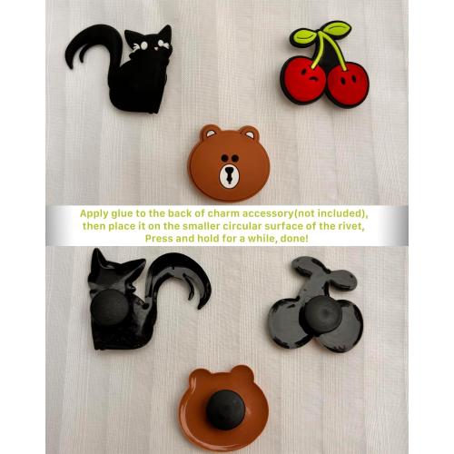 Lopau Charm Back Blank Bit Base for Bogg Bag, 25pcs DIY Accessory for Creating Custom Accessories and Charms for Bogg Bag, Simply Southern Beach Tote, No Adhesive