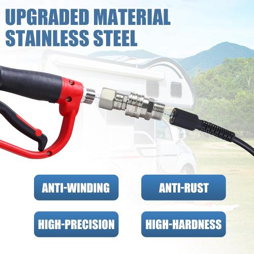 Tool Daily Pressure Washer Adapter Set with Swivel, M22 14mm to 3/8 Quick Connect, Stainless Steel Quick Disconnect Swivel for Power Washer Hose, 5000 PSI, Pack of 2