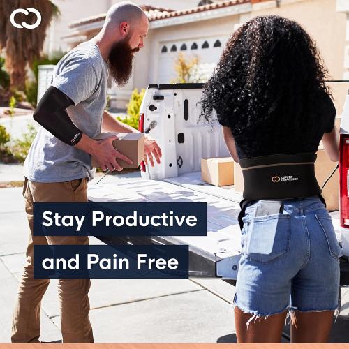 Copper Compression Lower Back Lumbar Support Brace, 1 Guaranteed Highest Copper Content, Great for All Activities! Infused Fit Wrap/Belt, Wear Anywhere! (Waist 39 - 50)