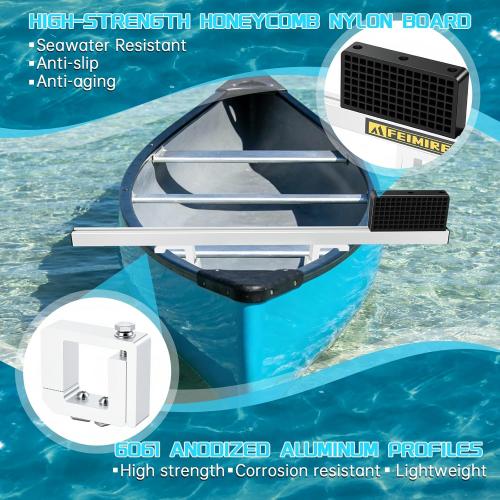 (Missing mount)  hCanoe Trolling Motor Mount Bracket & Fishing Accessories Mount Platform for Canoe (Single Bracket(C-Type Fixtures Installation))