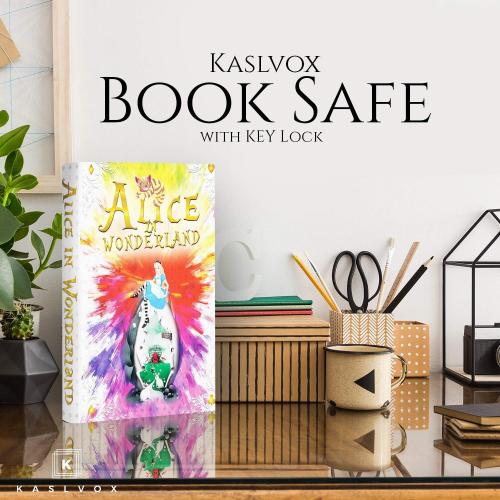 Fake Book Box - Small Safe Box with Combination Lock - Hidden Safe in Plain Sight - Diversion Safes - Secret Safes (Alice) (X-Large)