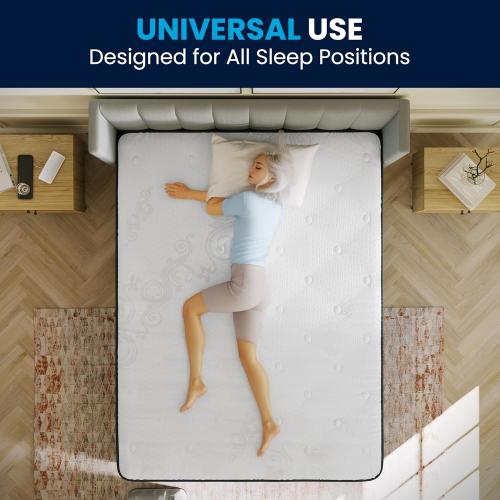 Flash Furniture Capri Comfortable Sleep 12 Hybrid Pocket Spring and Foam Mattress in a Box, Foam Pocket Spring Hybrid Mattress for Pressure Relief, Queen