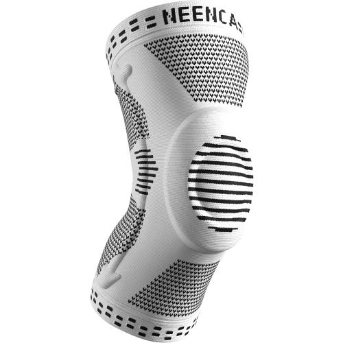 NEENCA Professional Knee Brace for Pain Relief, Medical Knee Support with Patella Pad & Side Stabilizers, Compression Knee Sleeve for Meniscus Tear, ACL, Joint Pain, Runner, Workout (Gray, Small)