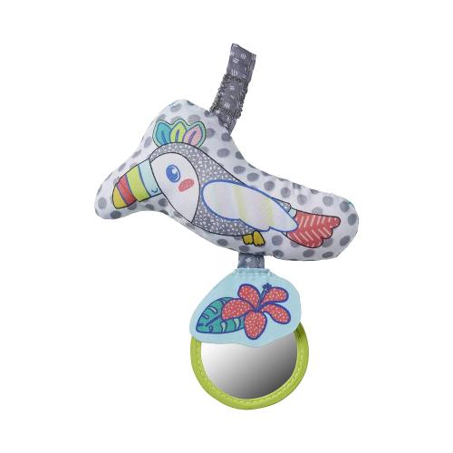 Infantino 2-in-1 Tummy Time & Seated Support, Baby Floor Seat for Tummy Time & Early Sitting, Soft, Supportive, Engaging Toys, Toucan