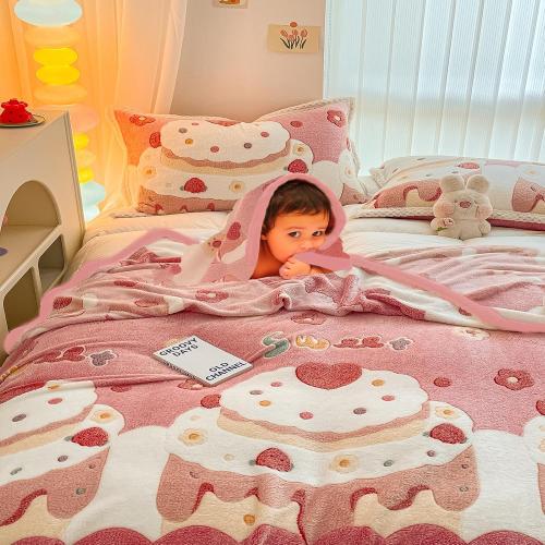 MorroMorn Pink Twin Blanket for Bed Couch Daybed, Fall Super Soft Fleece Blankets for Girls Kids Teen Preppy Dorm - Cozy Fluffy Plush Lightweight