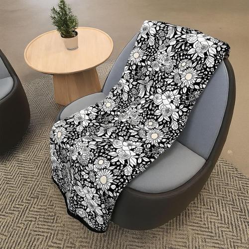 DIY Coloring Blanket with Markers, Color Your Own Blankets, Customizable Washable Diys Colorings Blanket Kits, You Can Color Fuzzy Velvet, Creative Diys Colorings Blankets for Adults (Black_I)
