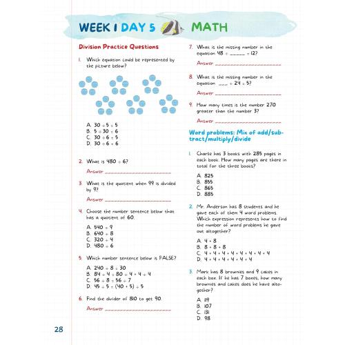 Kids Summer Academy by ArgoPrep - Grades 3-4: 8 Weeks of Math, Reading, Science, Logic, Fitness and Yoga | Online Access Included | Prevent Summer Learning Loss