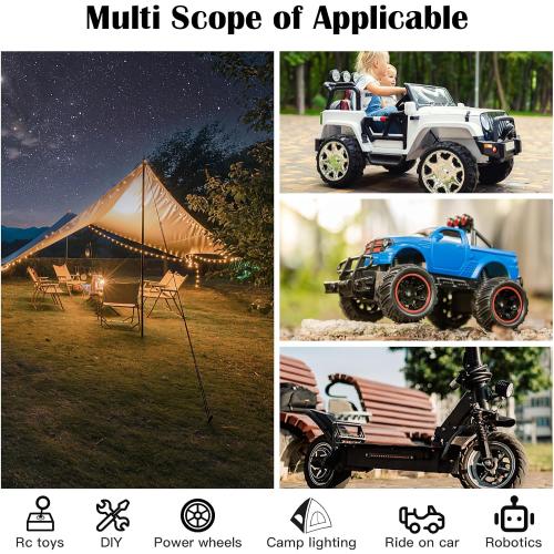 2 Packs Power Wheel Adapter for Ryobi 18V Battery Adapter Power Wheel Battery Converter Kit with Fuse & Switch & Wire Terminals 12AWG Wire for DIY Ride On Truck and Rc Toys